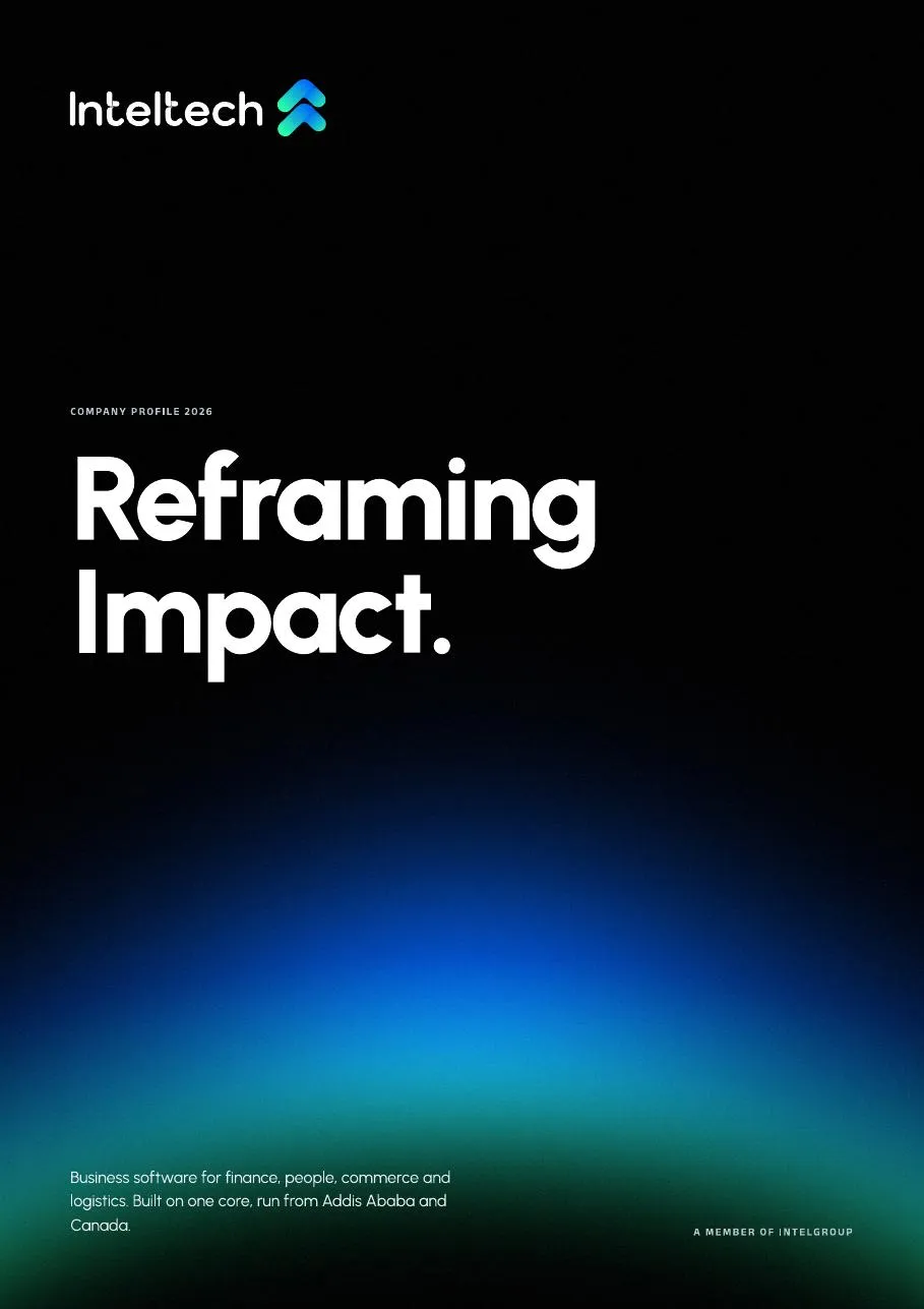 Cover of the Inteltech company profile 2026: Reframing Impact